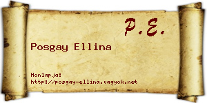 Posgay Ellina névjegykártya